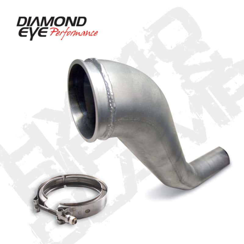 Diamond Eye Performance — Diamond Eye KIT 4in Downpipe HX40 TURBO-DIRECT FLANGE W/ V-Band CLAMP AL DODGE 94-02
HX40DP KIT; 4in.; AL - view 2