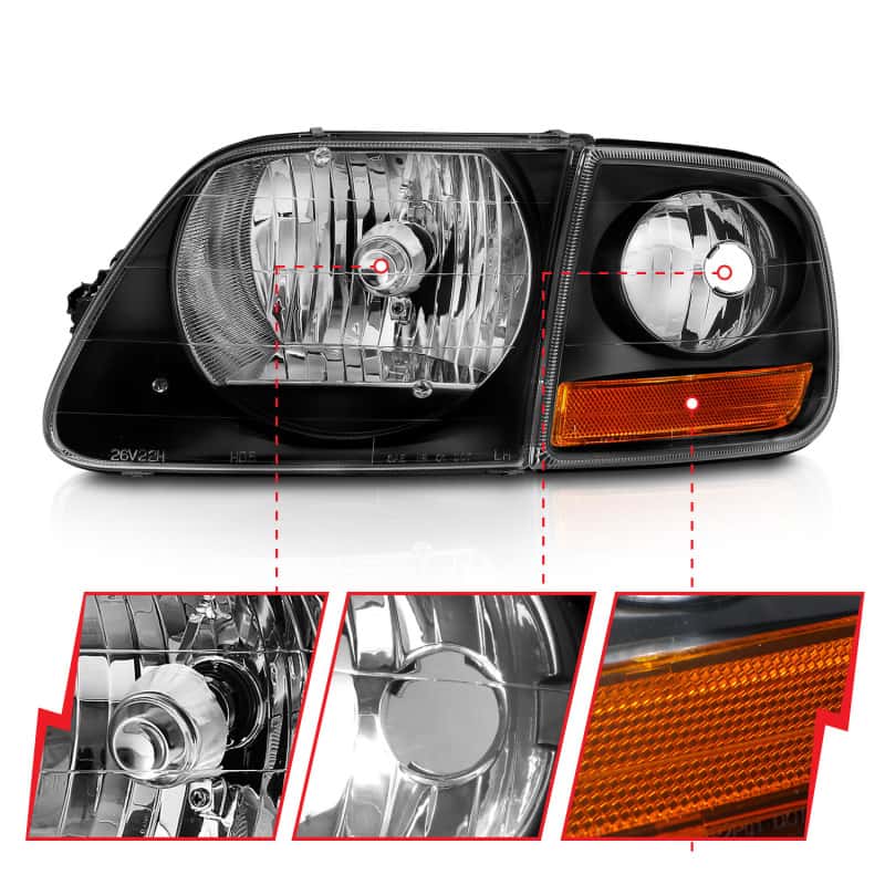 ANZO — ANZO 1997-2003 Ford F150 Crystal Headlight Black w/ Parking Light
Head Light Set
HdLtSet - view 8