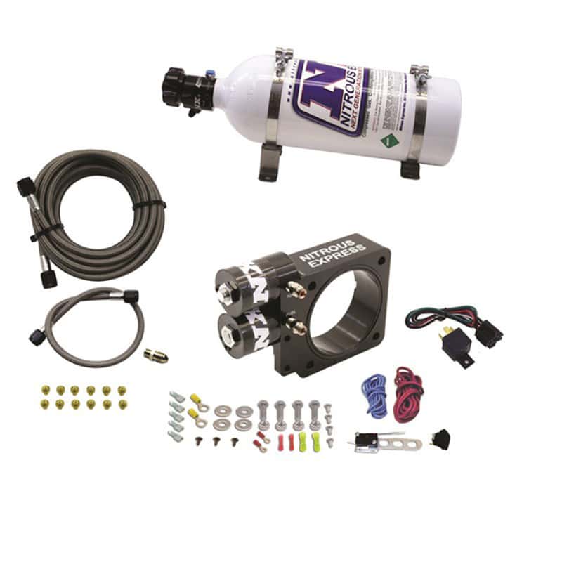 Nitrous Express — Nitrous Express 86-93 Ford Mustang GT 5.0L (Pushrod) Nitrous Plate Kit w/5lb Bottle
Injection System Kit
The Nitrous Express - view 2