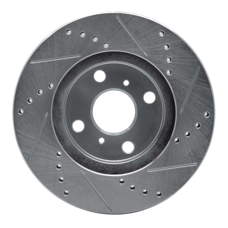 R1 Concepts — R1 04-06 Scion XA Front Left Drilled & Slotted Silver Brake Rotor
R1 Brake Rotor Drill - view 5