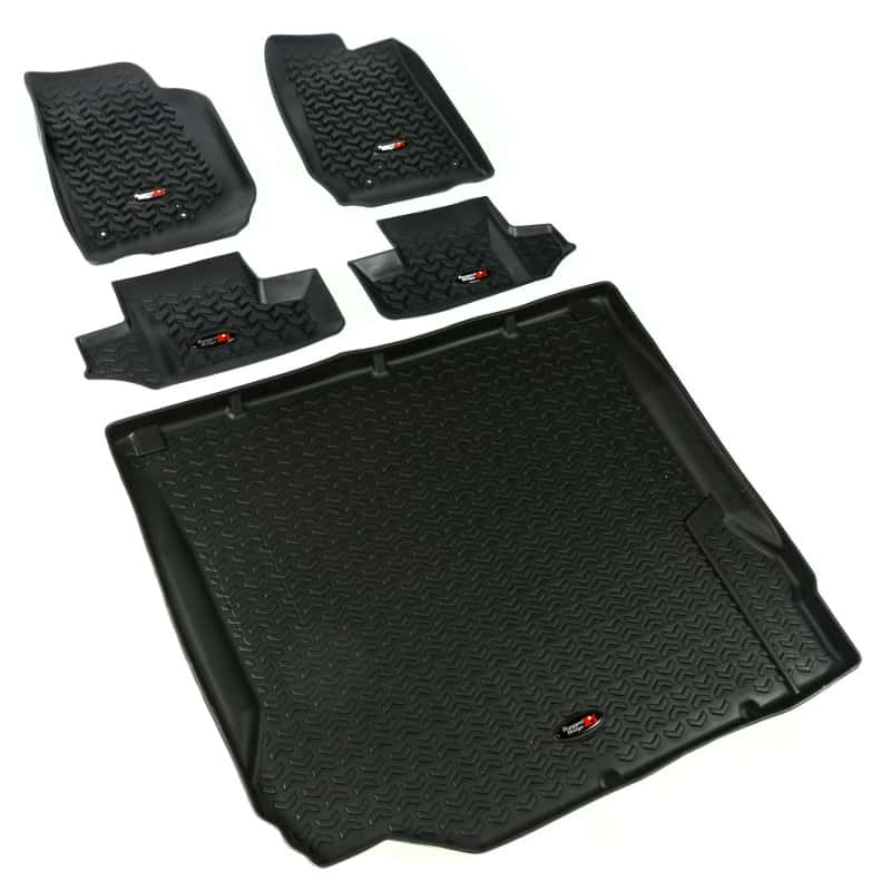 Rugged Ridge — Rugged Ridge Floor Liner Front/Rear/Cargo Black 2007-2010 Jeep Wrangler JK 2 Dr
Floor Liner Set
Floor Mat Set - view 1
