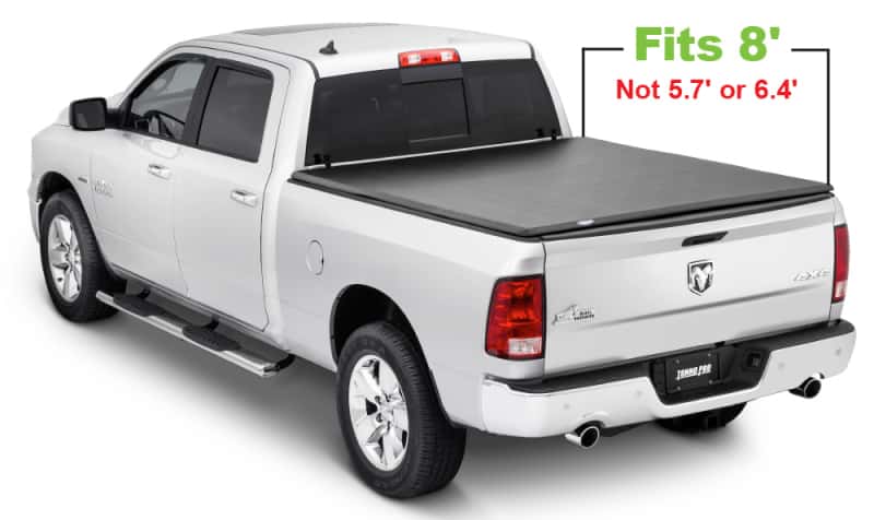Tonno Pro — Tonno Pro 02-19 Dodge RAM 1500 8ft Fleetside Tonno Fold Tri-Fold Tonneau Cover
Soft Tri-Fold Cover - view 5