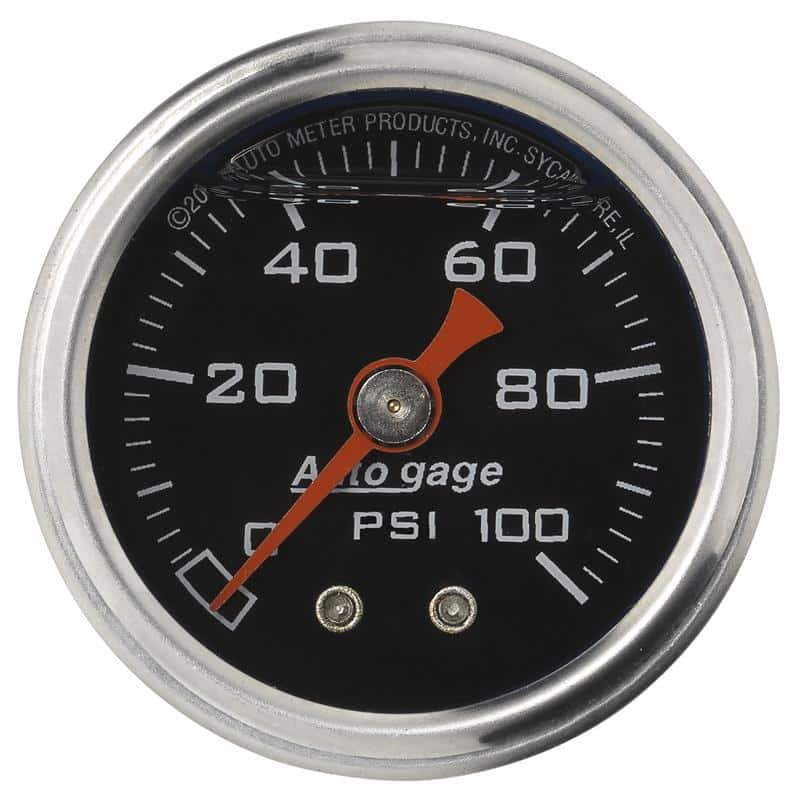 AutoMeter — Autometer AutoGage 1.5in Liquid Filled Mechanical 0-100 PSI Fuel Pressure Gauge
Ga Press 100psi Blk - view 2