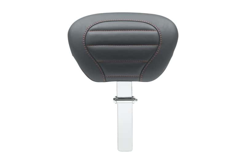 Mustang Motorcycle — Mustang 08-21 HD Electra Glide,Rd Glide,Rd King,Str Glide Driver Backrest - Black w/ Red Stitching - view 1