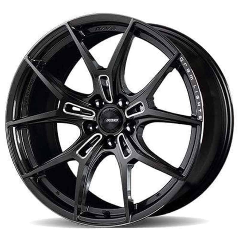 Gram Lights — Gram Lights 57FXZ 18x9.5 +22 5x114.3 Super Dark Gunmetal and Machining Rim Edge DC Wheel - view 2
