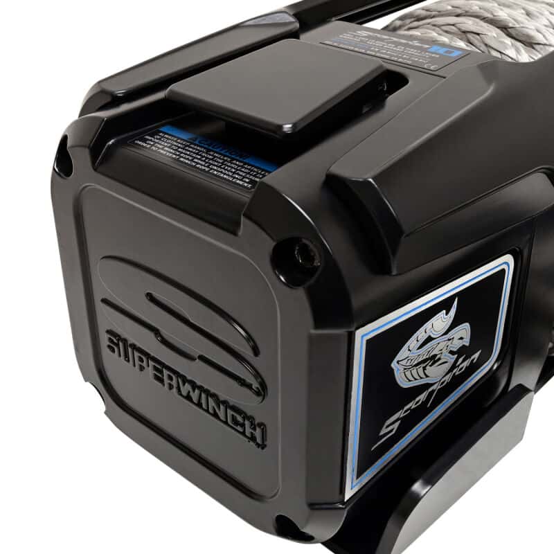 Superwinch — Superwinch 10000 LBS 12V DC 3/8in x 54ft Synthetic Rope Scorpion 10000SR Winch - Black Powdercoat
Winch - view 13