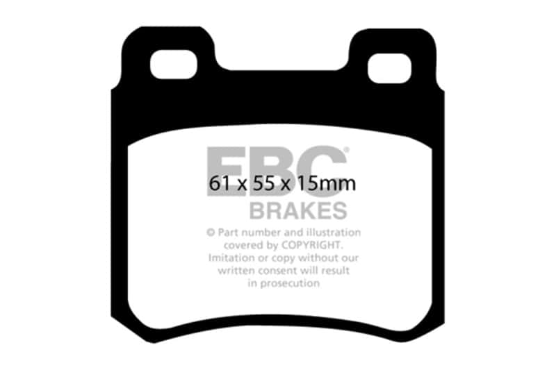 EBC — EBC 94-95 Mercedes-Benz C220 (W202) 2.2 Ultimax2 Rear Brake Pads
Disc Brake Pad - view 1