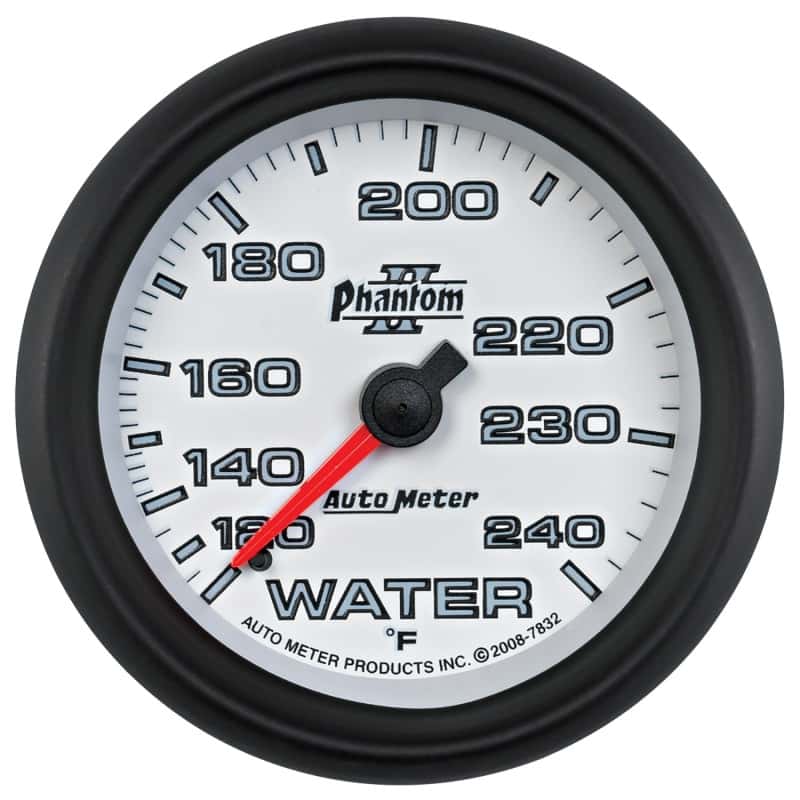 AutoMeter — Autometer Phantom II 2-5/8in 120-240 Degree F Mechanical Water Gauge
2-5/8" WATER TEMP, 1 - view 1