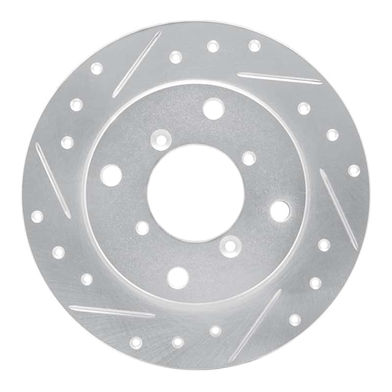R1 Concepts — R1 89-94 Suzuki SWIFT Rear Left Drilled & Slotted Silver Brake Rotor
R1 Brake Rotor Drill - view 1