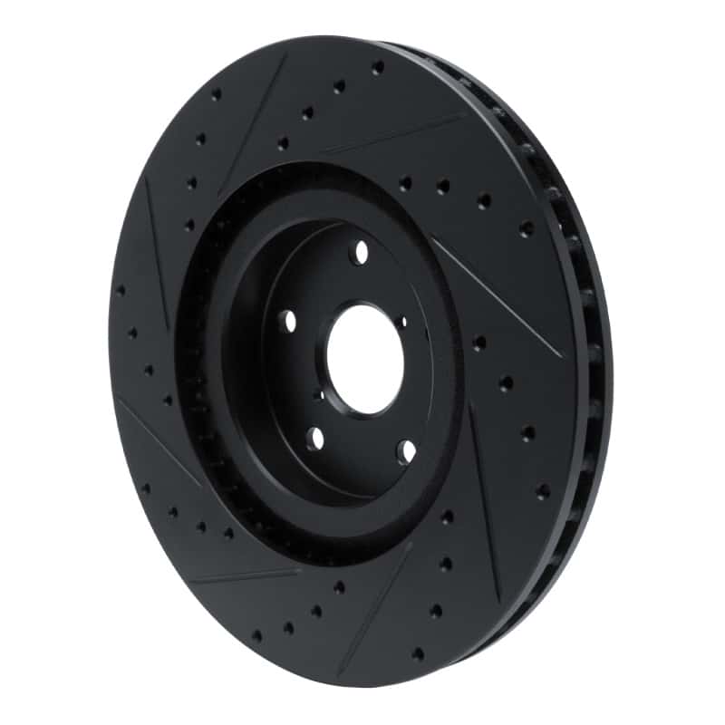 R1 Concepts — R1 -23 Subaru Ascent Front Right Drilled & Slotted Black Brake Rotor
R1 Brake Rotor Drill - view 4