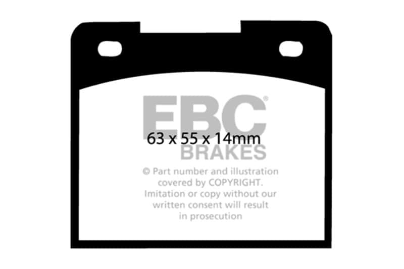 EBC — EBC 66-68 Volvo 140 1.8 Greenstuff Rear Brake Pads
Disc Brake Pad - view 1