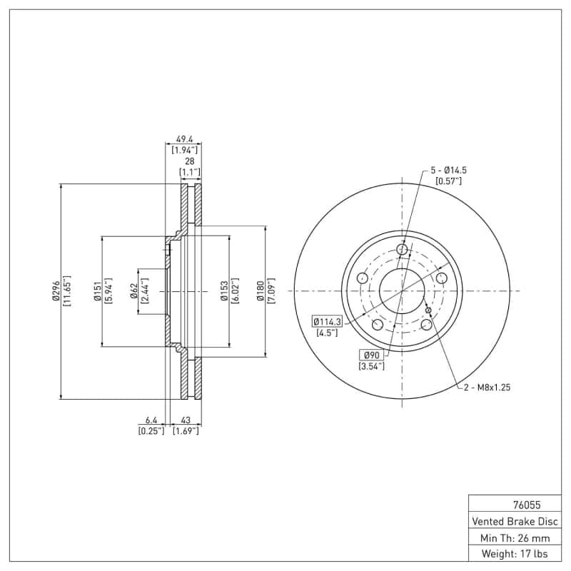 DFC — DFC 99-07 Lexus ES330 Front GeoSPEC Coated Rotor
DFC Brake Rotor - view 6