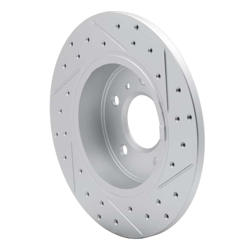R1 Concepts — R1 06-11 Buick Lucerne Rear Left Drilled & Slotted Geo-Carbon Rotor - view 4
