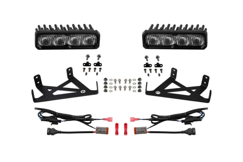 Diode Dynamics — Diode Dynamics 2020-2022 Ford F-250 Super Duty F250 Fog SS6 Sport LED Kit White 6000K - view 2