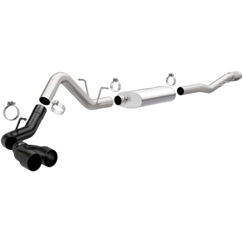 Magnaflow — MagnaFlow CatBack 14-18 GMC Sierra 1500 V8-6.2L Polished Stainless Exhaust w/ Black Coated Tips
Cat-Back - view 1