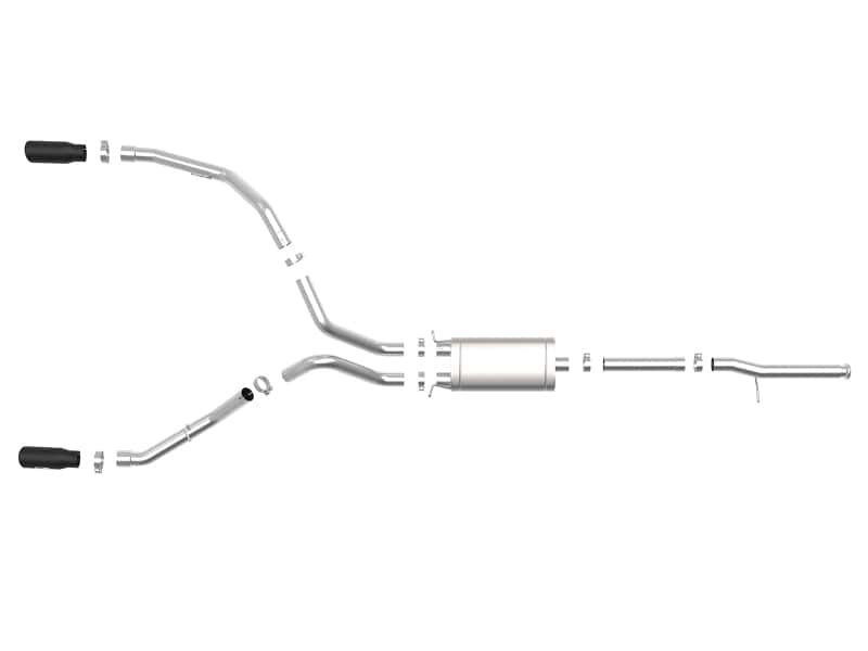 aFe — aFe Apollo GT Series 3 IN 409 SS Cat-Back Exhaust System w/ Black Tip GM Sierra 1500 09-18
Cat-Back Exhaust - view 3
