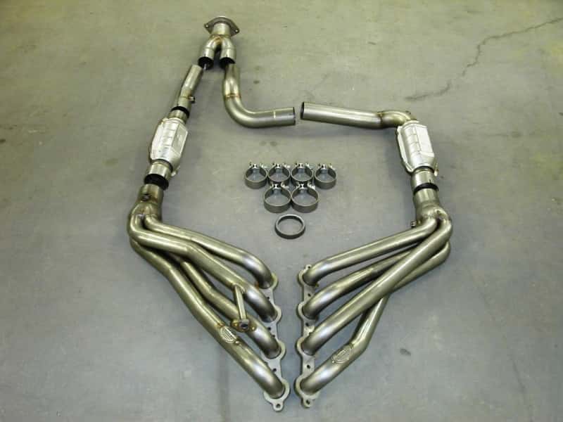 Stainless Works — Stainless Works Chevy/GMC Truck 1999-02 Headers 4WD with Converters
Exhaust System - view 2