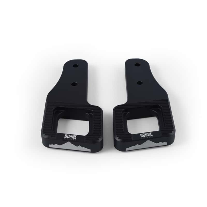 Borne Off-Road — Borne Off-Road 2017+ Ford Raptor / 2009+ Ford F150 Borne Off-Road Billet Tow Hooks - Black - view 4