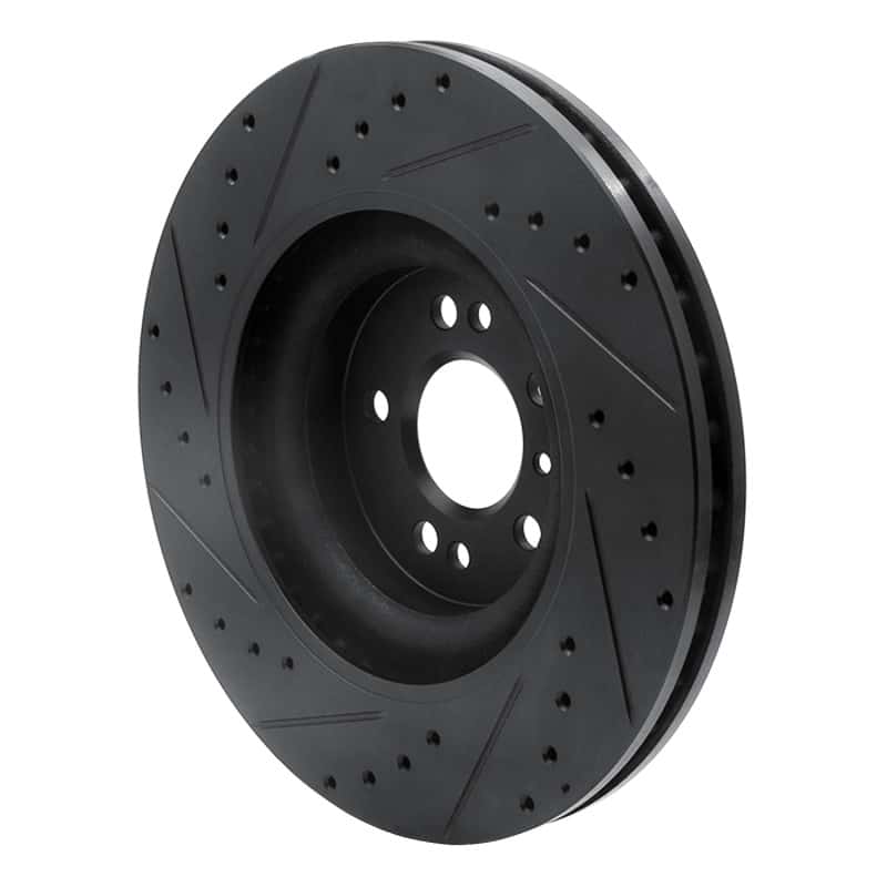 R1 Concepts — R1 06-12 Mercedes-Benz R350 Front Right Drilled & Slotted Black Brake Rotor
R1 Brake Rotor Drill - view 4