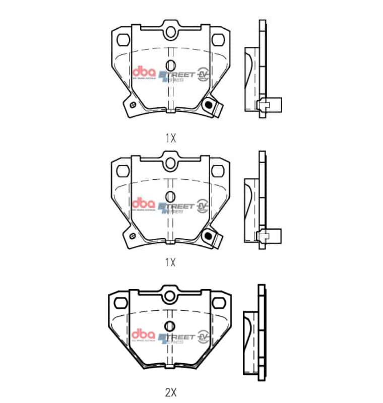 DBA — DBA 03-08 Pontiac Vibe FWD Rear SSEV Street Series Brake Pads
Brake Pad - view 2