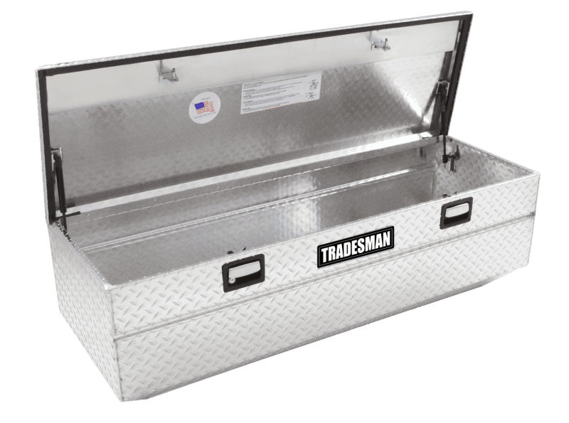 Tradesman — Tradesman Aluminum Flush Mount Truck Tool Box (56in.) - Brite - view 2