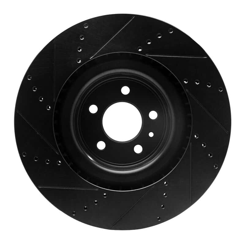 R1 Concepts — R1 13-14 Ford Mustang Front Right Drilled & Slotted Black Brake Rotor
R1 Brake Rotor Drill - view 5
