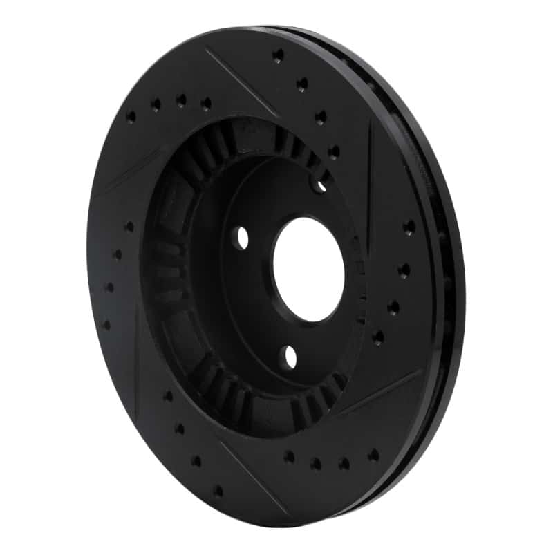 R1 Concepts — R1 99-03 Mazda Protege Front Left Drilled & Slotted Black Brake Rotor
R1 Brake Rotor Drill - view 4