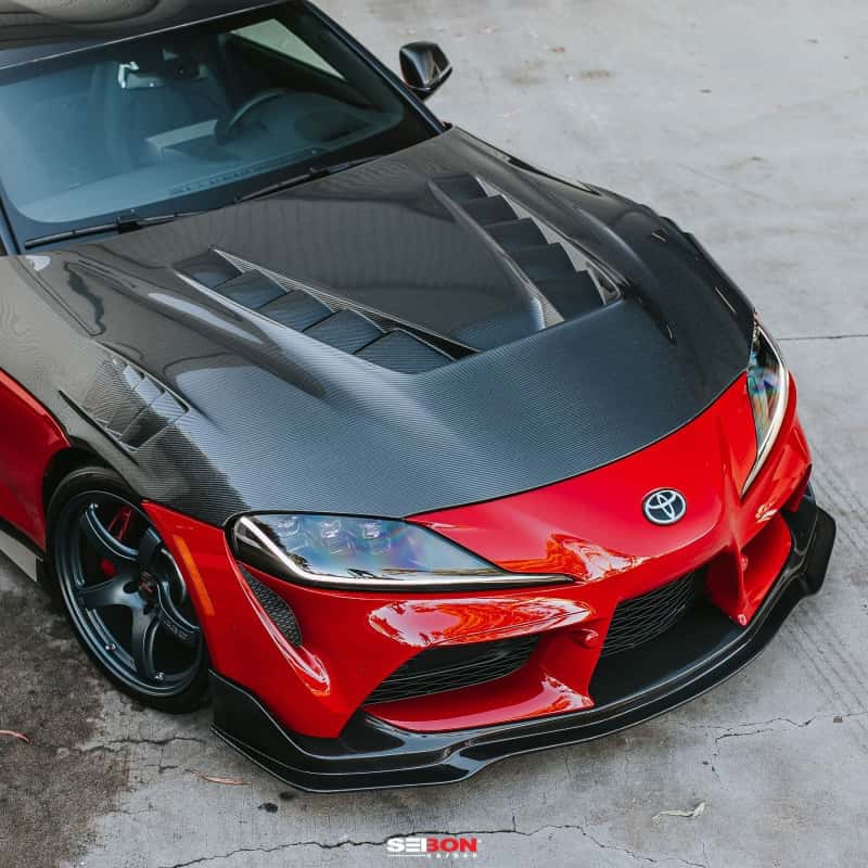 Seibon — Seibon 2020+ Toyota GR Supra TV-Style Carbon Fiber Hood - view 11