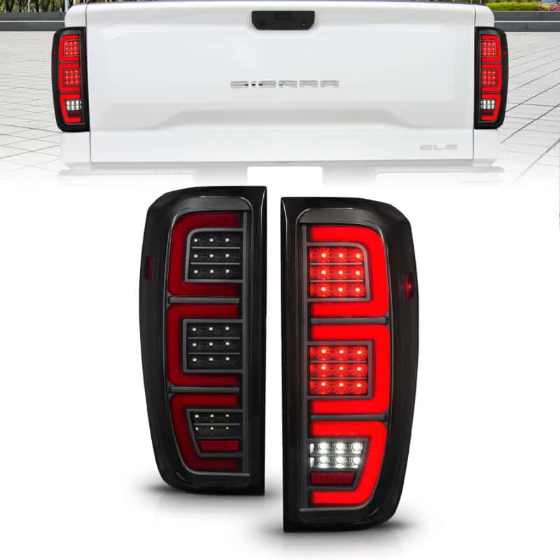 ANZO — ANZO 19-23 GMC Sierra 1500/2500HD/3500HD Smoke Black Replacement Full LED Bar Tail Light
Tail Light Set - view 2