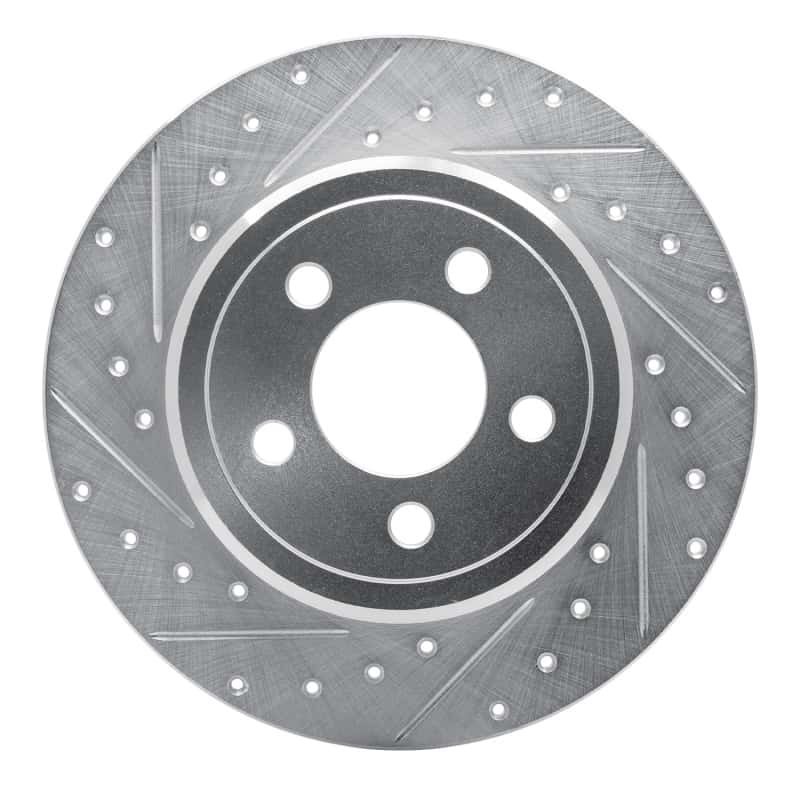R1 Concepts — R1 05-23 Chrysler 300 Rear Left Drilled & Slotted Silver Brake Rotor
R1 Brake Rotor Drill - view 1