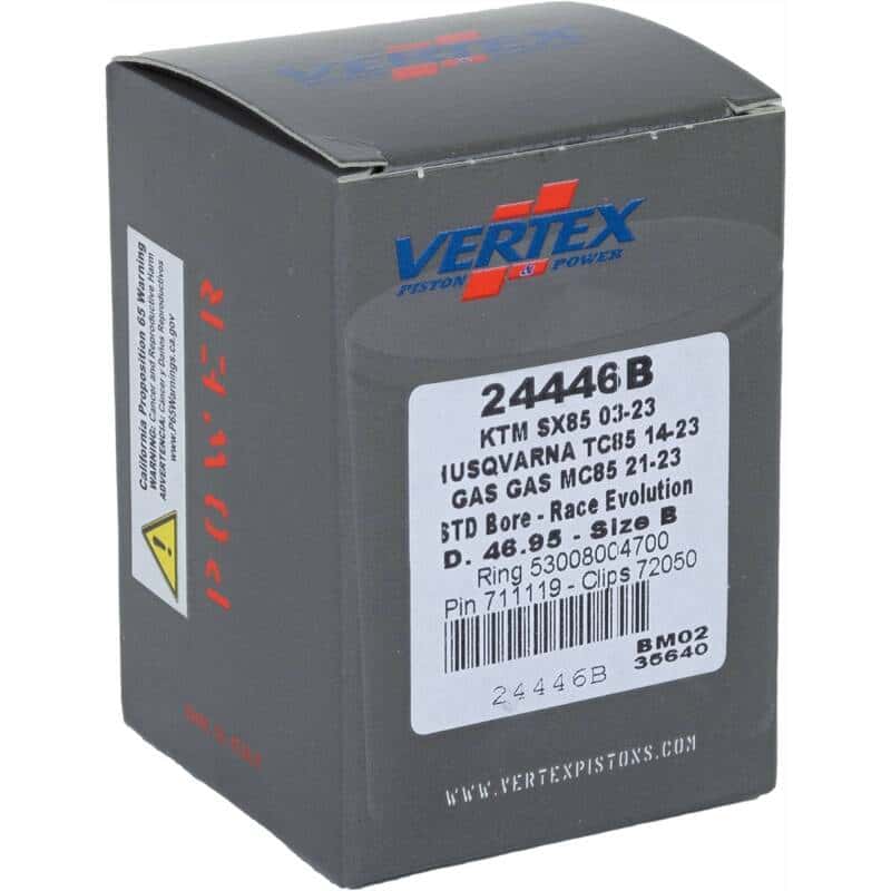 Vertex Pistons — Vertex Piston 03-24 KTM 85 SX 85cc Cast Race Evolution Piston Kit - view 5