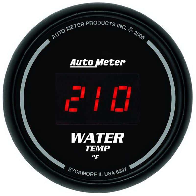 AutoMeter — Autometer Black 0-300 F Digital Water Temp Gauge
2-1/16" WATER TEMP, - view 1