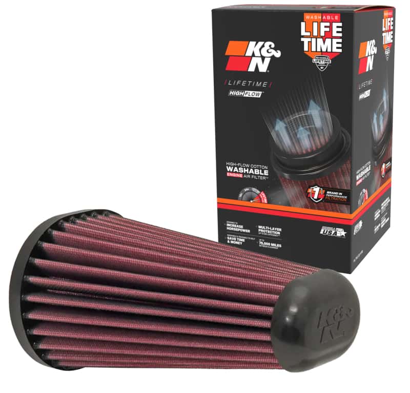 K&N Engineering — K&N Replacement Unique Oval Tapered Air Filter for Porsche 13-14 Boxster/2014 Cayman 2.7L/3.4L H6
Replacement Air Filt
Air Filter - view 5