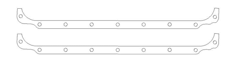 Cometic Gasket — Cometic Chrysler R3 Block .094in Fiber Oil Pan Side Rail Gasket Set
Oil Pan Gasket Set - view 1