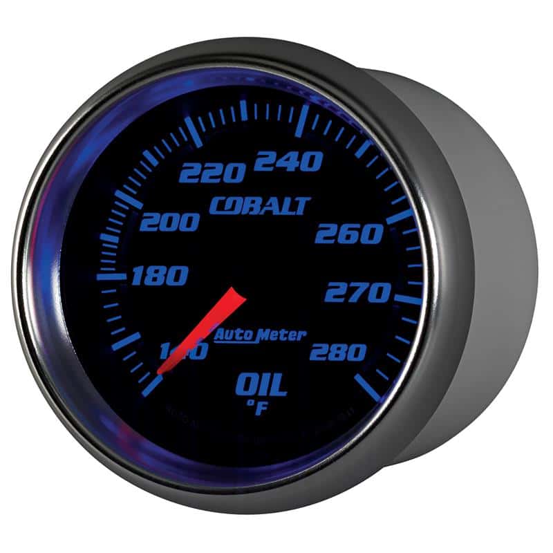 AutoMeter — Autometer Cobalt 66.7mm 140-280 Degree F Mechanical Oil Temperature Gauge
GA 2.6" OT 280F M CB - view 4