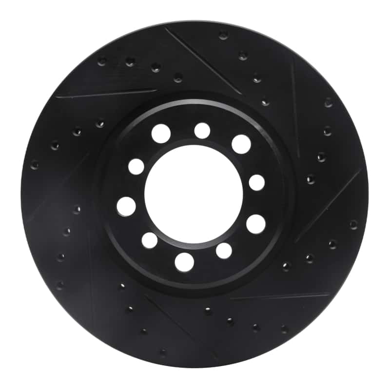 R1 Concepts — R1 85-91 Mercedes-Benz 300SD Front Right Drilled & Slotted Black Brake Rotor
R1 Brake Rotor Drill - view 1