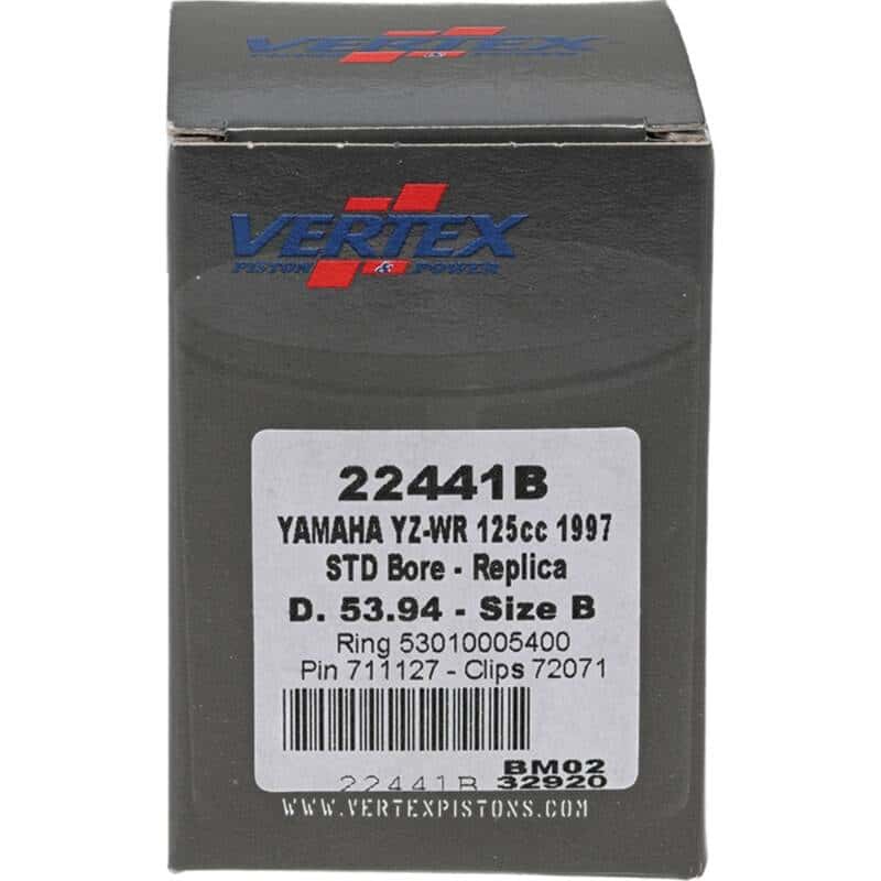 Vertex Pistons — Vertex Piston 1997 Yamaha YZ 125 125cc Cast Replica Piston Kit - view 4