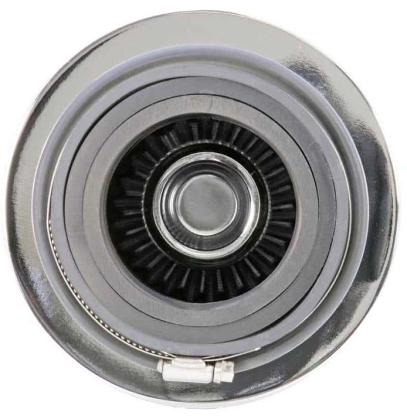 K&N Engineering — K&N Universal Filter Chrome Round Tapered White - 4in Flange ID x 1.125in Flange Length x 5.5in H
Universal Clamp-On A
Clamp-on Air Filter - view 3