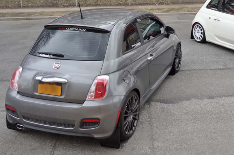 Rally Armor — Rally Armor 12-18 Fiat 500 Black UR Mud Flap w/Red Logo
Mud Flap - view 3