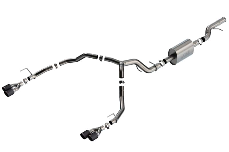 Borla — Borla 21-22 Chevrolet Tahoe 6.2L V8 2/4WD 4DR T-304 SS S-Type Cat-Back Exhaust w/ Carbon Fiber Tips
Cat-Back System - view 1