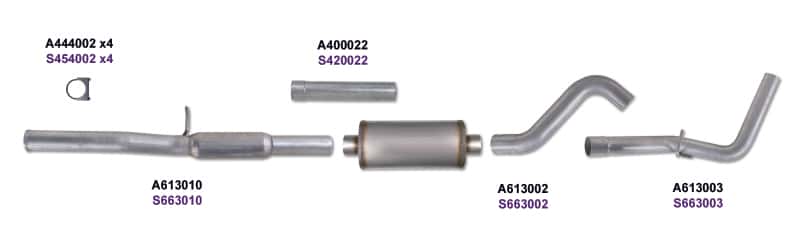Diamond Eye Performance — Diamond Eye KIT 3in Catback Single GAS AL CHEVY/GM 4.8L 5.3L 1500
KIT; 3in.; CBSGL; OR - view 4