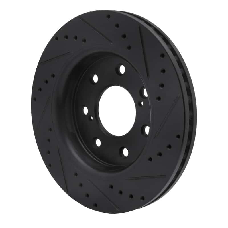 R1 Concepts — R1 10-14 Ford F-150 4WD Front Left Drilled & Slotted Black Brake Rotor
R1 Brake Rotor Drill - view 4
