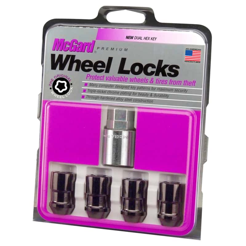 McGard — McGard Wheel Lock Nut Set - 4pk. (Cone Seat) M12X1.5 / 19mm & 21mm Dual Hex / 1.46in. Length - Black - view 6