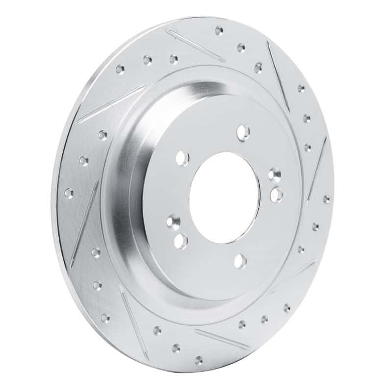 R1 Concepts — R1 2021-2025 Hyundai Tucson Rear Right Drilled & Slotted Silver Brake Rotor
R1 Brake Rotor Drill - view 2