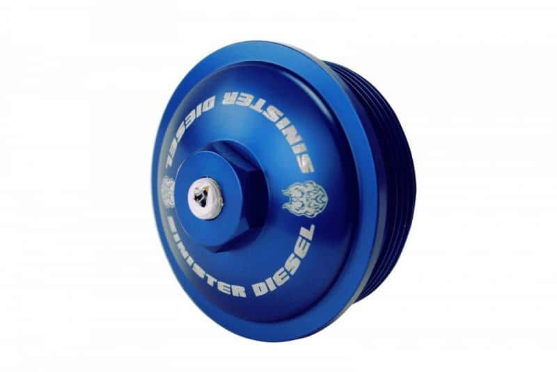 Sinister Diesel — Sinister Diesel 03-07 Ford 6.0L Billet Blue Cap Kit
Engine Dress Kit - view 12