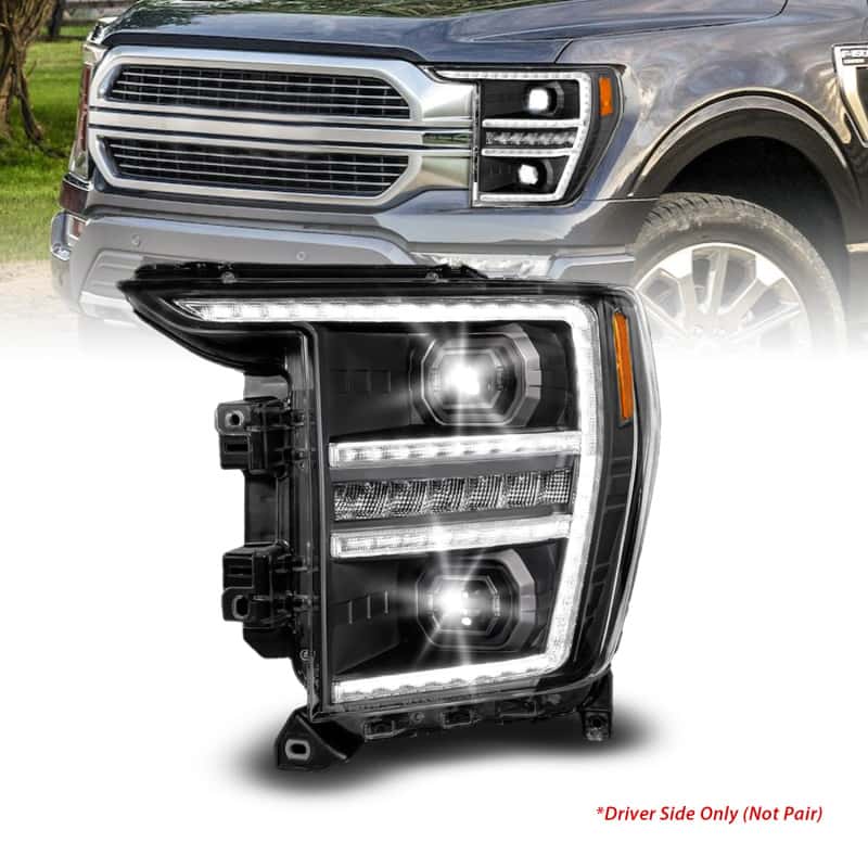 ANZO — ANZO 21-23 Ford F150 LED Projector Headlight w/Switchback+Sequential - Black (Driver Side Only)
Head Light Set
Headlights - view 1