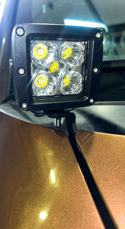 Fishbone Offroad — Fishbone Offroad 04-14 Ford F150 / 10-14 Raptor Hood Light Bracket - Black - view 4