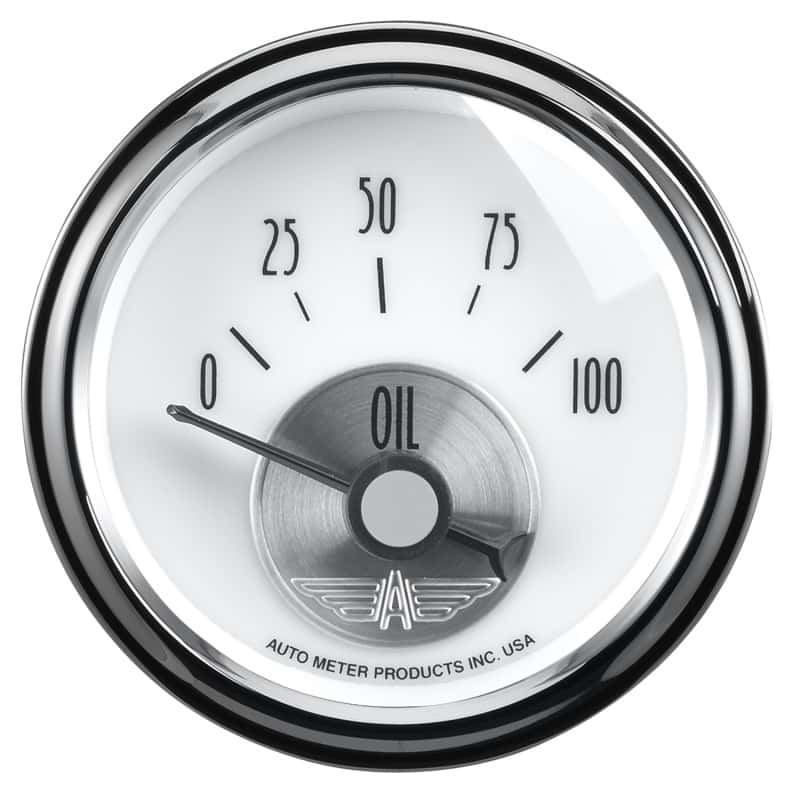 AutoMeter — Autometer Prestige Series Pearl 2-1/16in 100PSI Electronic Oil Pressure Gauge
2-1/16" OIL PRESS, 0 - view 1