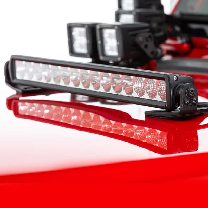 Go Rhino — Go Rhino 18-20 Jeep Wrangler JL/JLU/Gladiator JT Light Mount - 20in Single Row
Center Hood Mount - view 3