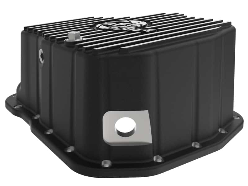aFe — aFe 011-16 GM Diesel Trucks V8-6.6L LML Engine Oil Pan Black POWER Pro Series w/ Machined Fins
Engine Oil Pan - view 4